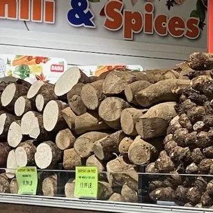 roots like yucca, cassava