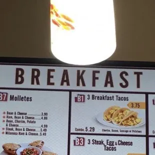 Old menu from a year ago.