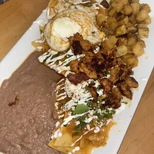 Chilaquiles with pastor