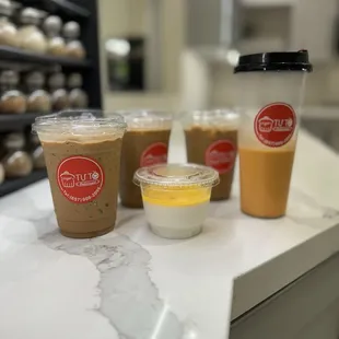 Iced coffee, Thai Tea &amp; Pudding
