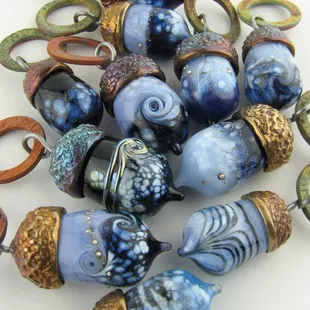 hand-crafted glass pendants