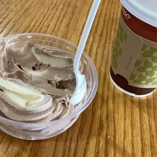 Chai tea and twist soft ice cream