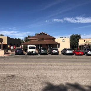 cars parked in front of the building