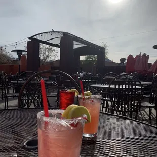 Prickly pear margaritas