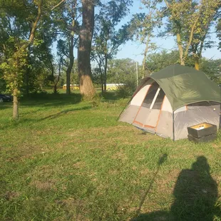 Facing away from the river towards our camp site