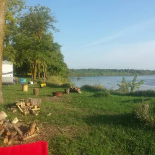 Looking at the Elkhorn river from our campsite