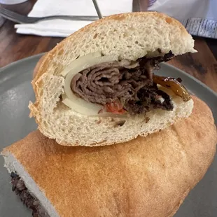 &quot;Philly cheese steak&quot; with not enough meat and unmelted cheese.