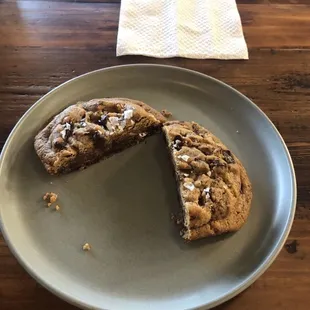 Huge chocolate chip cookie