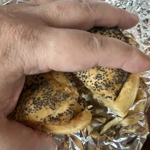 Gramma Max's Hot Ham and Swiss - I am no basketball player yet my hand completely covers this (now) slider. Significantly reduced