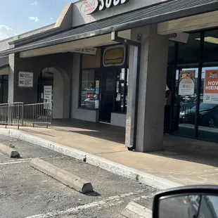 Plenty of parking and easy to find--just look for the "SUBS" sign.