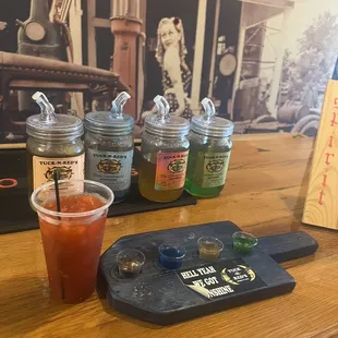 Black cherry slushy with lighting moonshine