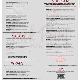 Menu...  Very reasonably priced &amp; good portions