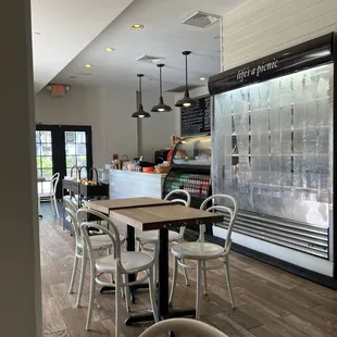 the inside of a restaurant
