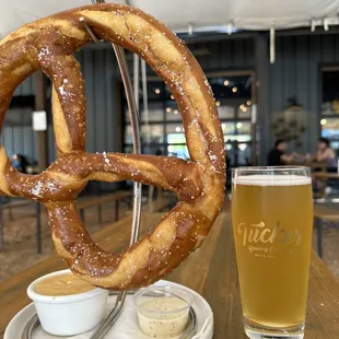 Pretzel and beer