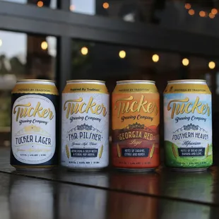 Tucker Lager, TKR Pilsner, Georgia Red Lager, Southern Heaven Hefeweizen