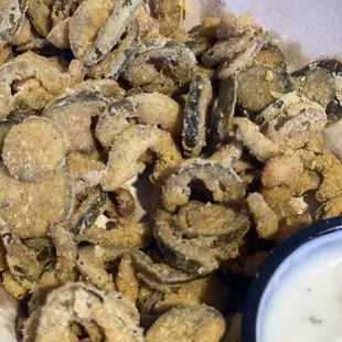Crispy Fried jalapeños with ranch
