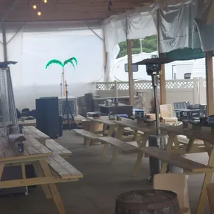 The outside restaurant area