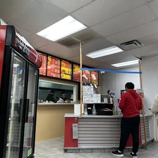 a man ordering food
