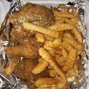 Lemon pepper and garlic Parmesan wings with seasoned fries