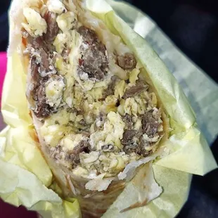 Burrito de desayuno,  no papas