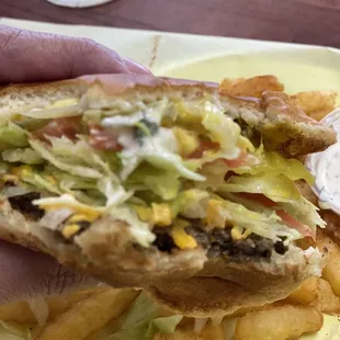 Don't let the location fool you. It's attached to a Chevron. This was the BEST old school/gas station burger I've had in...ever.