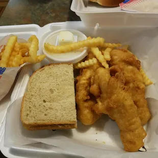 Beer Batter Cod dinner