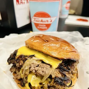 Double Onion Burger with Cheese