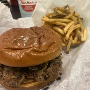 Double Onion Burger with Cheese