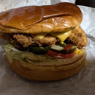 Mother Clucker with all the fixens