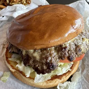 Single Onion Burger with Cheese