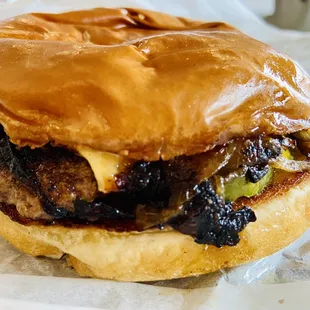 Single Onion Burger with Cheese