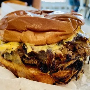 Double Onion Burger with Cheese