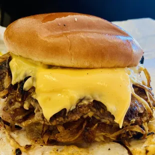 Double Onion Burger with Cheese