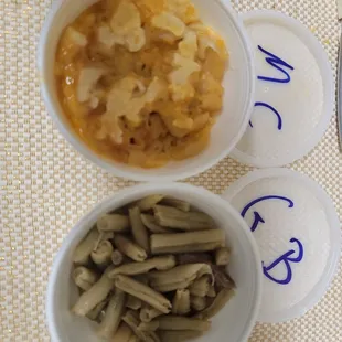 Mac &amp; Cheese  And Green beans