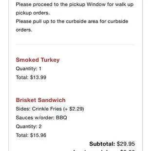 Online receipt and order summary that was on the bag that contained only 1 crinkle fry.