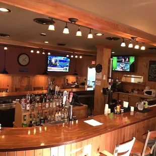 the bar and the tv