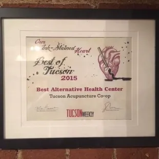 2015 Best of Tucson- &apos;Best Alternative Health Center&apos;
