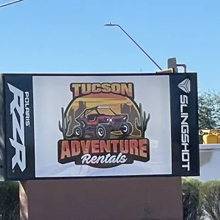 Outside sign in front of business