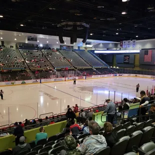 Arena with hockey set-up