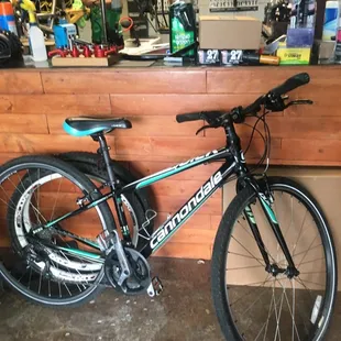 picking up my perfectly tuned bike