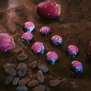 Prickly pear caramel truffles!