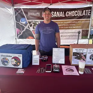 Owner at their pop up farmers stand - Udall Park, Friday mornings only!