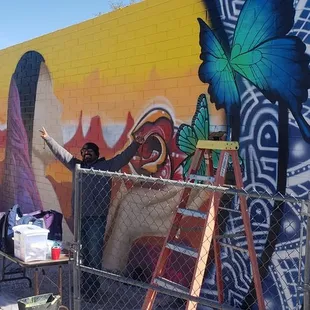 New Mural in Progress at Tucson.Computer on Saint Mary&apos;s Road