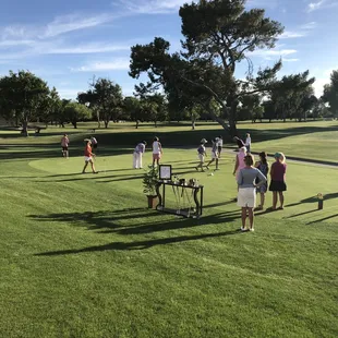 Ladies on putting green