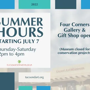 Summer Gallery Hours