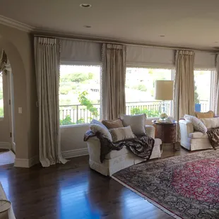 Roman Shades &amp; Goblet Drapes