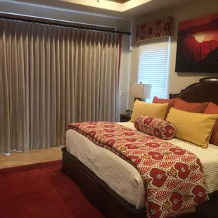Drapes on Ultra state rod - Southwest comforter -throw- pillows &amp; cornice box