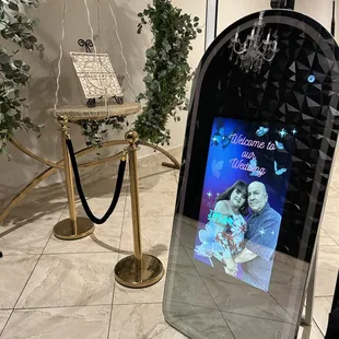 Mirror Photo Booth with custom start screen.