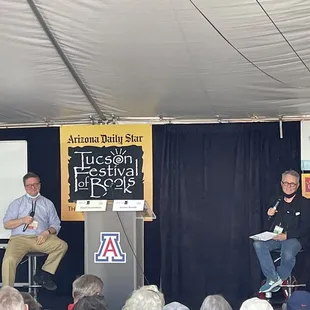Jeremy Dauber and Fitz at the AZ Star Tent.