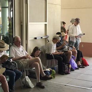 Waiting hours ahead of time for a general admission seat @ Tucson Book Festival